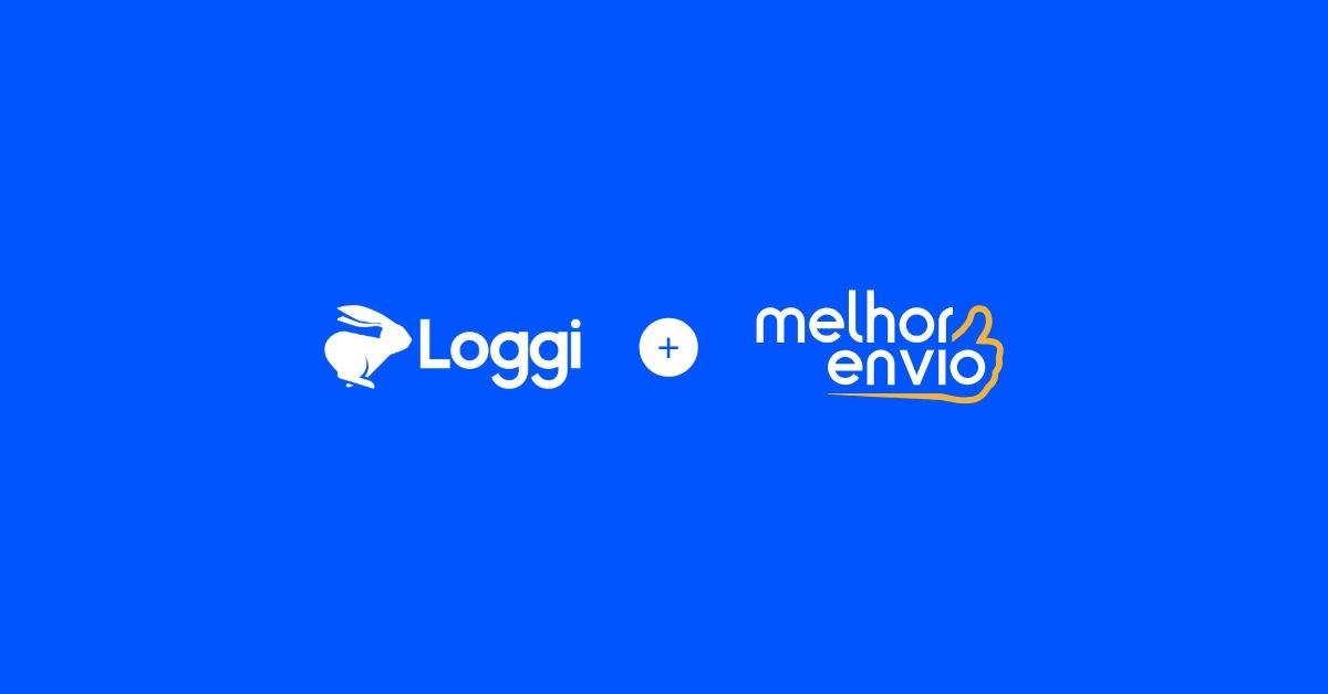 Logo da Loggi e da Melhor Envio representando parceria logística entre as empresas