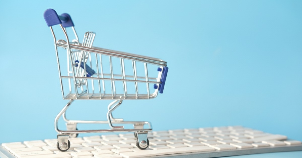 Carrinho de compras simulando o que é ticket médio