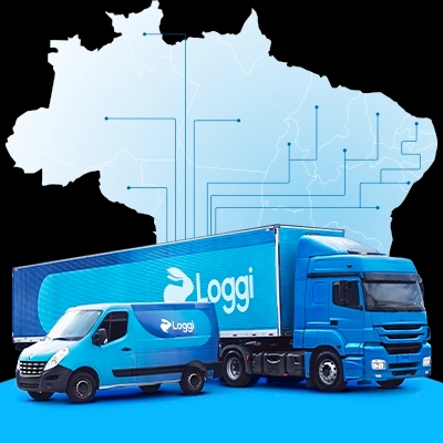 Ilustração do balanço logístico do 1º semestre de 2026: 17,5 milhões de quilômetros percorridos e crescimento dos pontos de recebimento (PUDOs)