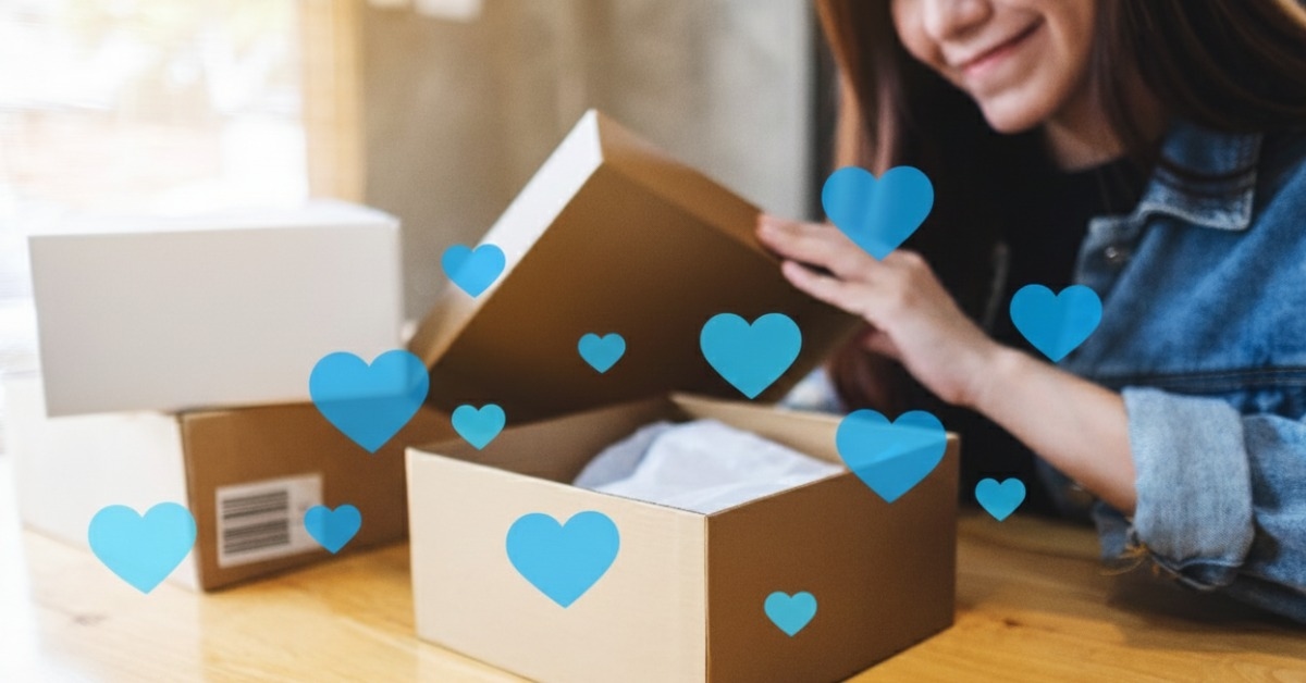 Cliente abre caixa e se encanta com a unboxing experience da marca